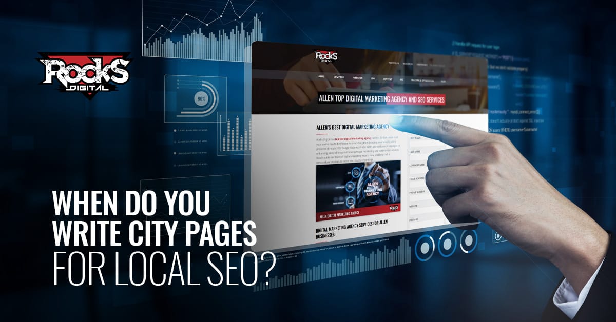 Write city pages for local SEO.